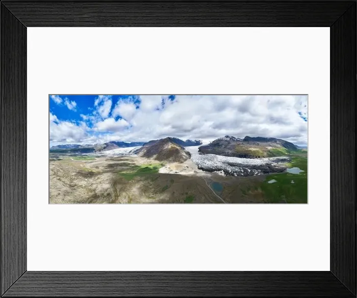 Framed Print : View from above, aerial shot, stunning panoramic view of the Svínafellsjökull glacier Framed Print : View from above, aerial shot, stunning panoramic view of the Svínafellsjökull glacier