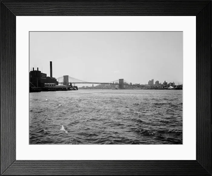 Framed Print : Brooklyn Bridge, New York City 1900 Framed Print : Brooklyn Bridge, New York City 1900