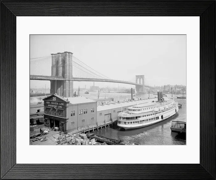 Framed Print : Brooklyn Bridge, New York City 1905 Framed Print : Brooklyn Bridge, New York City 1905