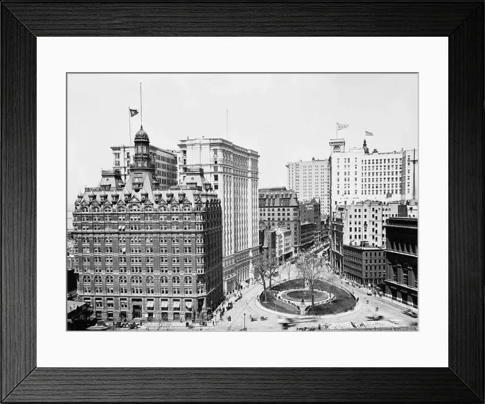 Framed Print : Bowling Green, New York City 1900 Framed Print : Bowling Green, New York City 1900