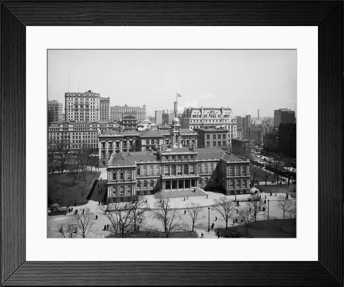 Framed Print : City Hall, New York City 1904 Framed Print : City Hall, New York City 1904