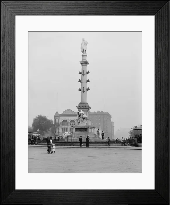 Framed Print : Columbus Monument, New York City 1900 Framed Print : Columbus Monument, New York City 1900