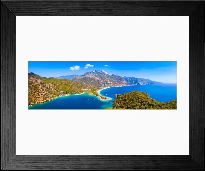Framed Print : Blue Lagoon and Oludeniz beach aerial panoramic view Framed Print : Blue Lagoon and Oludeniz beach aerial panoramic view