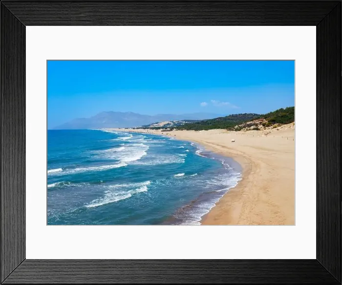 Framed Print : Patara yellow sand beach aerial panoramic view in Antalya Province, Turkey Framed Print : Patara yellow sand beach aerial panoramic view in Antalya Province, Turkey