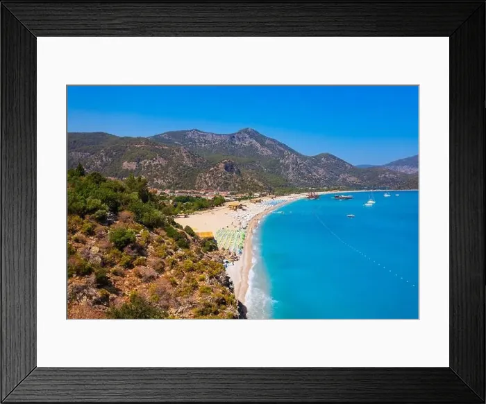 Framed Print : Oludeniz beach aerial panoramic view Framed Print : Oludeniz beach aerial panoramic view