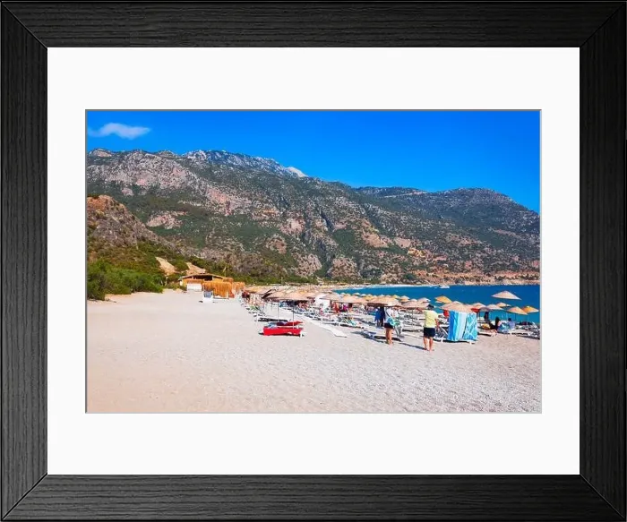 Framed Print : Oludeniz beach. Oludeniz or Blue Lagoon is a beach resort in the Fethiye district of Mugla Province, Turkey Framed Print : Oludeniz beach. Oludeniz or Blue Lagoon is a beach resort in the Fethiye district of Mugla Province, Turkey