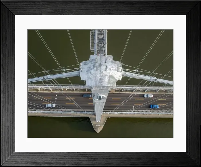 Framed Print : Close-up aerial photo of the Franklin Delano Roosevelt Mid-Hudson Bridge over the Hudson River, Poughkeepsie NY Framed Print : Close-up aerial photo of the Franklin Delano Roosevelt Mid-Hudson Bridge over the Hudson River, Poughkeepsie NY