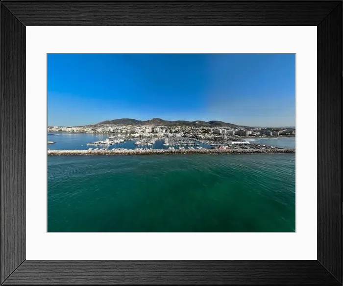 Framed Print : Port Marina in the municipality of Benalmádena from a drone's eye view, Spain Framed Print : Port Marina in the municipality of Benalmádena from a drone's eye view, Spain
