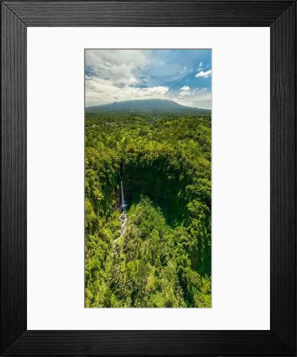 Framed Print : Amazing view of the kapas biru waterfall in east java Framed Print : Amazing view of the kapas biru waterfall in east java
