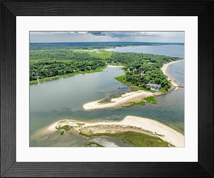 Framed Print : aerial view of red creek pond and area Framed Print : aerial view of red creek pond and area
