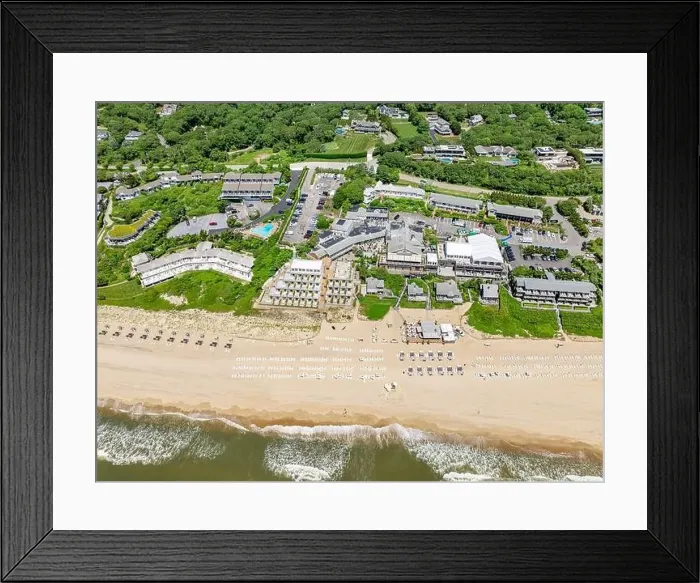 Framed Print : Aerial view of Gurney's Montauk Resort and Seawater Spa Framed Print : Aerial view of Gurney's Montauk Resort and Seawater Spa