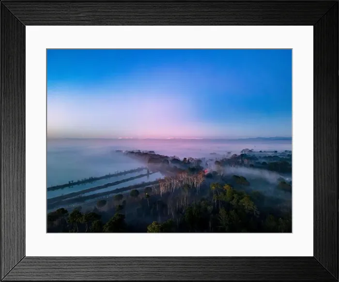 Framed Print : The golden island. Grado Island from above at sunset Framed Print : The golden island. Grado Island from above at sunset