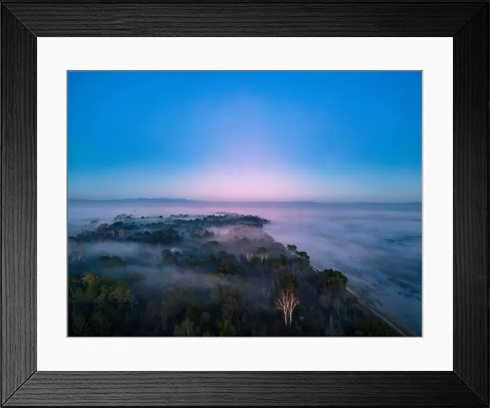 Framed Print : The golden island. Grado Island from above at sunset Framed Print : The golden island. Grado Island from above at sunset