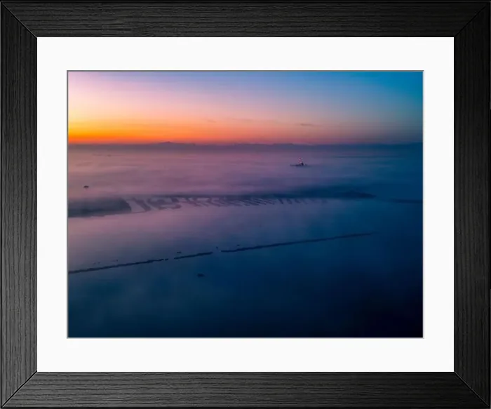 Framed Print : The golden island. Grado Island from above at sunset Framed Print : The golden island. Grado Island from above at sunset