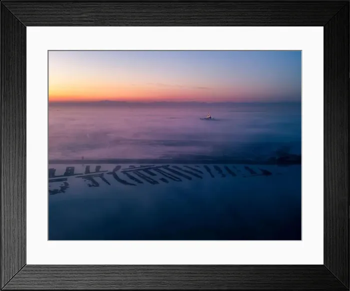 Framed Print : The golden island. Grado Island from above at sunset Framed Print : The golden island. Grado Island from above at sunset