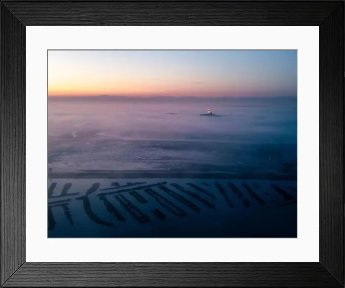 Framed Print : The golden island. Grado Island from above at sunset Framed Print : The golden island. Grado Island from above at sunset