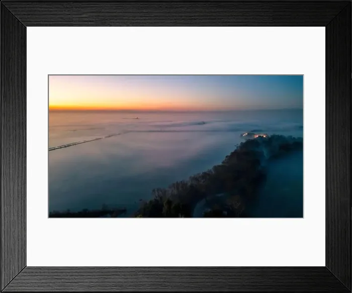 Framed Print : The golden island. Grado Island from above at sunset Framed Print : The golden island. Grado Island from above at sunset