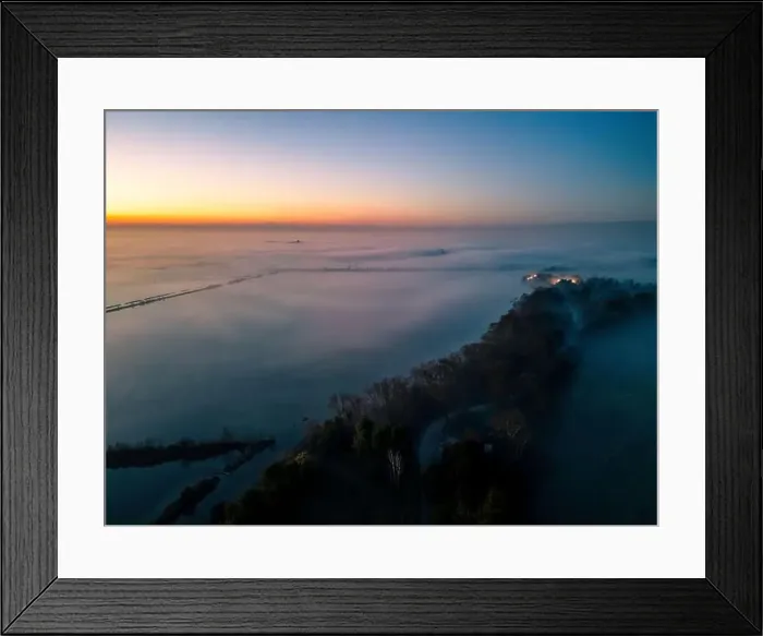 Framed Print : The golden island. Grado Island from above at sunset Framed Print : The golden island. Grado Island from above at sunset