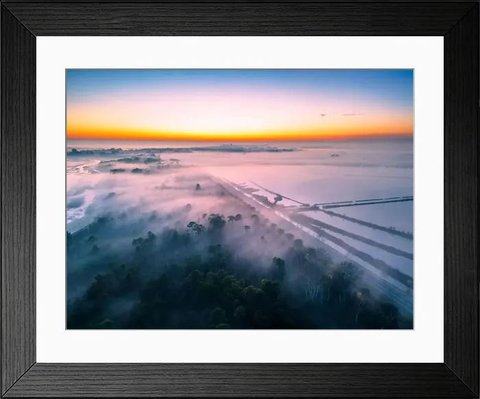 Framed Print : The golden island. Grado Island from above at sunset Framed Print : The golden island. Grado Island from above at sunset