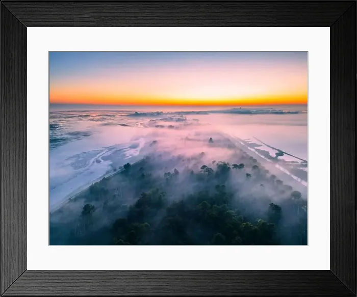 Framed Print : The golden island. Grado Island from above at sunset Framed Print : The golden island. Grado Island from above at sunset
