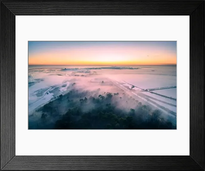 Framed Print : The golden island. Grado Island from above at sunset Framed Print : The golden island. Grado Island from above at sunset