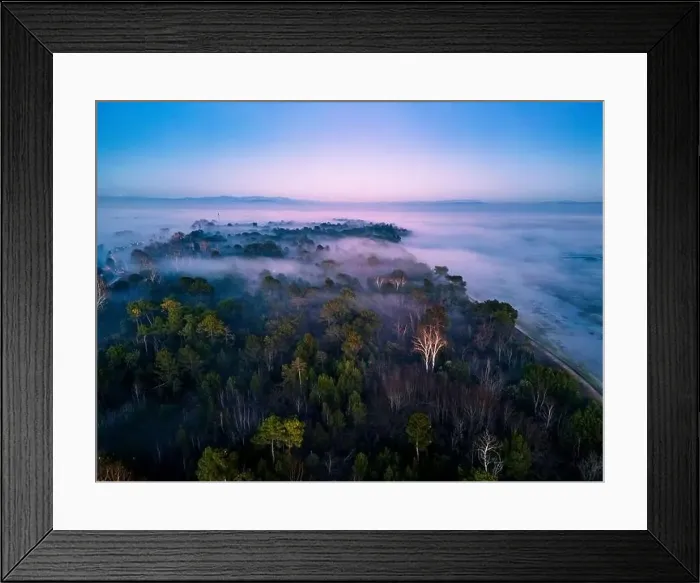 Framed Print : The golden island. Grado Island from above at sunset Framed Print : The golden island. Grado Island from above at sunset