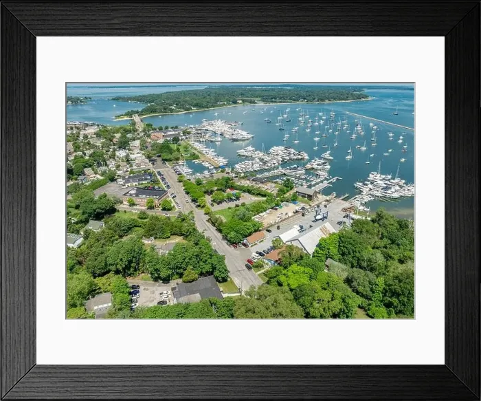 Framed Print : Aerial view of Sag harbor, ny Framed Print : Aerial view of Sag harbor, ny