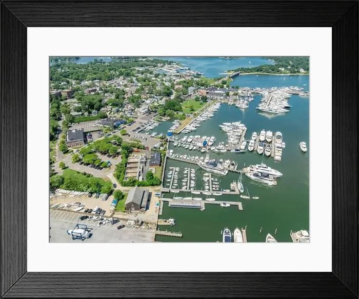 Framed Print : Aerial view of Sag harbor, ny Framed Print : Aerial view of Sag harbor, ny