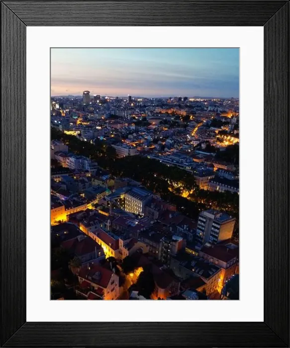 Framed Print : View of Lisbon at night Framed Print : View of Lisbon at night