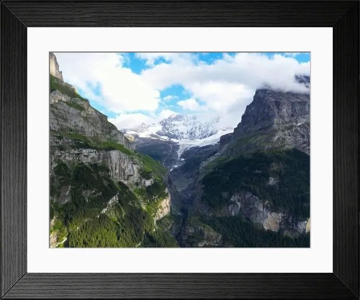 Framed Print : landscape with mountains and sky in the Switzerland Framed Print : landscape with mountains and sky in the Switzerland