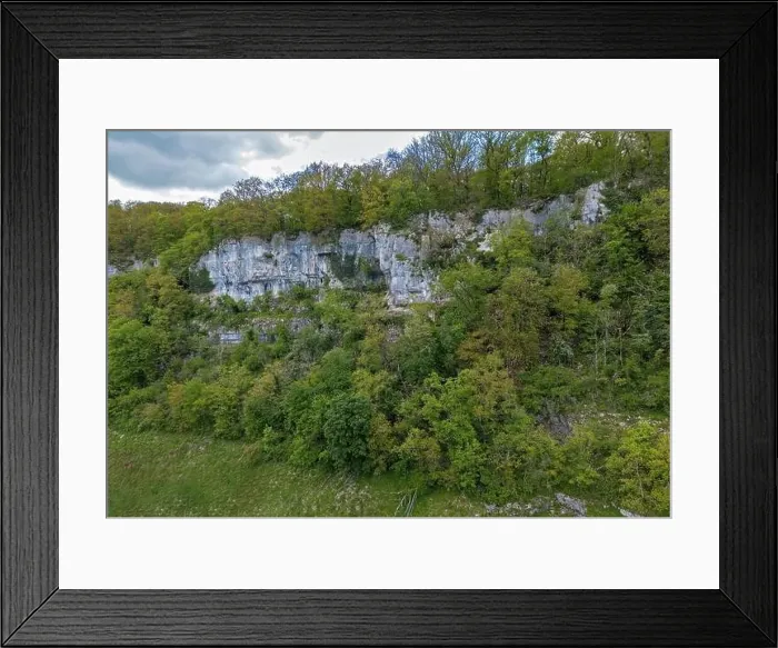 Framed Print : Landscape with mountains and forest in France near Besancon in spring, Franche-Comte
