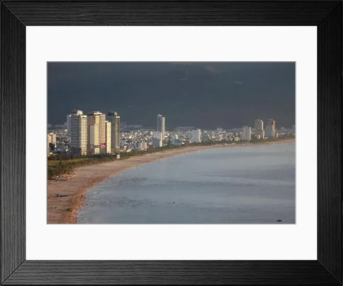 Framed Print : my khe beach and hotel is built near the beac in Da Nang, new resort city in middle vietnam Framed Print : my khe beach and hotel is built near the beac in Da Nang, new resort city in middle vietnam