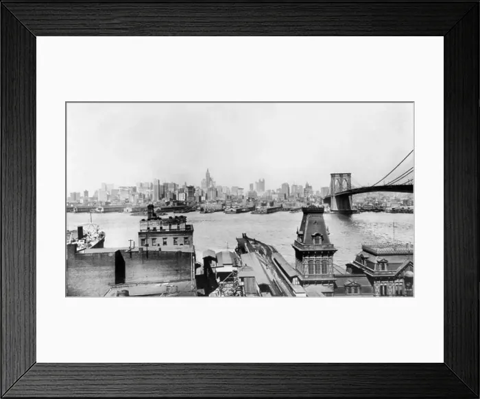 Framed Print : New York City from Brooklyn 1911 Framed Print : New York City from Brooklyn 1911