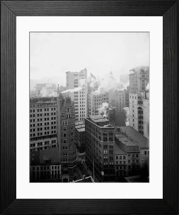 Framed Print : Skyscrapers, New York City 1900 Framed Print : Skyscrapers, New York City 1900