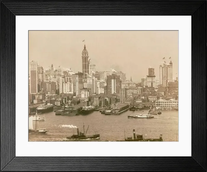 Framed Print : New York City skyline 24 September 1908 Framed Print : New York City skyline 24 September 1908