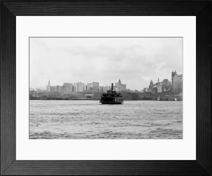 Framed Print : New York City skyline from New Jersey, New York 1900 Framed Print : New York City skyline from New Jersey, New York 1900