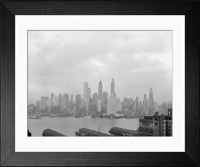 Framed Print : New York City skyline 1932 Framed Print : New York City skyline 1932