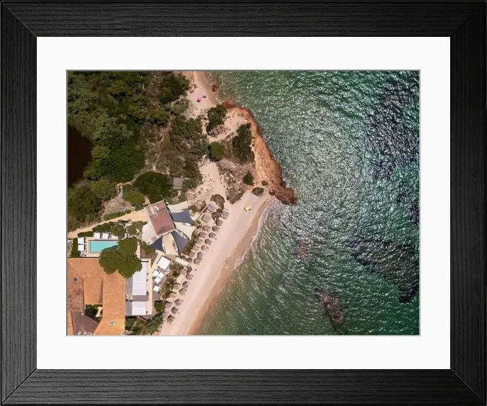 Framed Print : La plage Casadelmar beachfront aerial drone view Framed Print : La plage Casadelmar beachfront aerial drone view