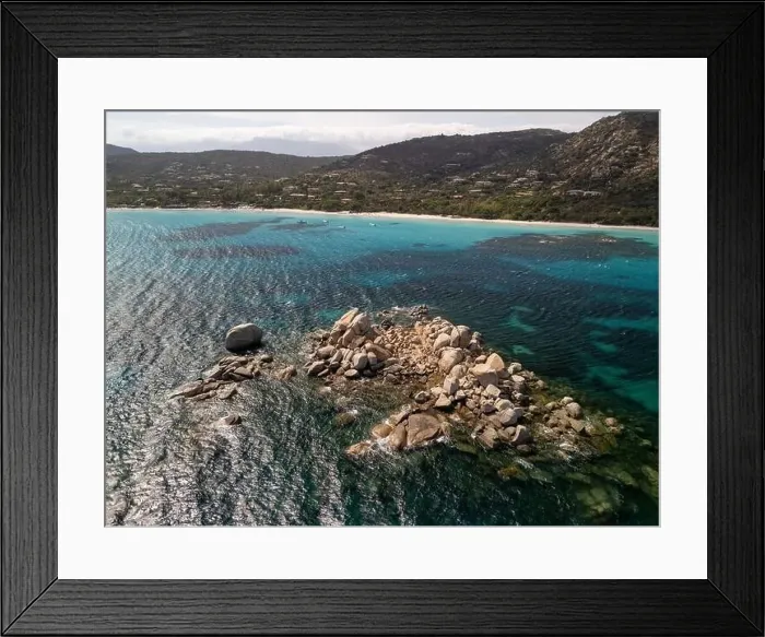 Framed Print : Felseninsel Corsica France aerial photography drone Framed Print : Felseninsel Corsica France aerial photography drone