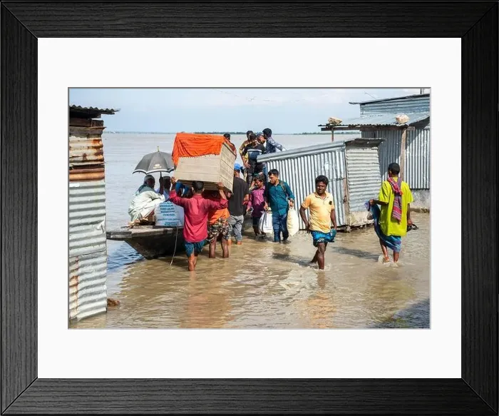 Framed Print : Flood affected villages in Northern Bangladesh Framed Print : Flood affected villages in Northern Bangladesh