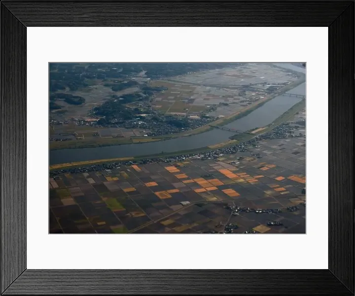 Framed Print : Tone river, it is regarded as one of three greatest river and second longest river in japan