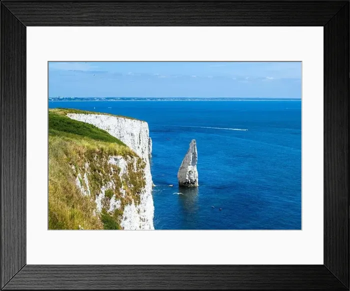 Framed Print : White Cliffs of Old Harry Rocks Jurassic Coast from a drone, Dorset Coast, Poole, England Framed Print : White Cliffs of Old Harry Rocks Jurassic Coast from a drone, Dorset Coast, Poole, England