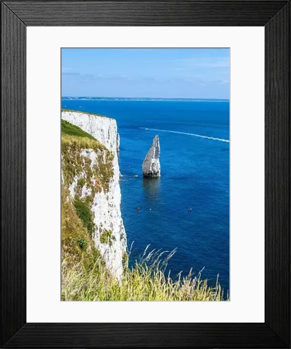 Framed Print : White Cliffs of Old Harry Rocks Jurassic Coast from a drone, Dorset Coast, Poole, England Framed Print : White Cliffs of Old Harry Rocks Jurassic Coast from a drone, Dorset Coast, Poole, England