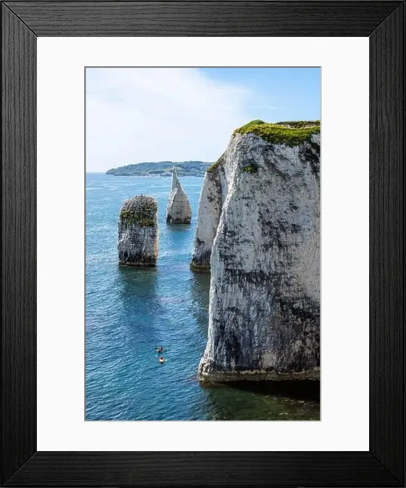 Framed Print : White Cliffs of Old Harry Rocks Jurassic Coast from a drone, Dorset Coast, Poole, England Framed Print : White Cliffs of Old Harry Rocks Jurassic Coast from a drone, Dorset Coast, Poole, England