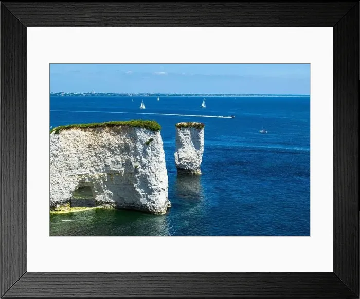Framed Print : White Cliffs of Old Harry Rocks Jurassic Coast from a drone, Dorset Coast, Poole, England Framed Print : White Cliffs of Old Harry Rocks Jurassic Coast from a drone, Dorset Coast, Poole, England