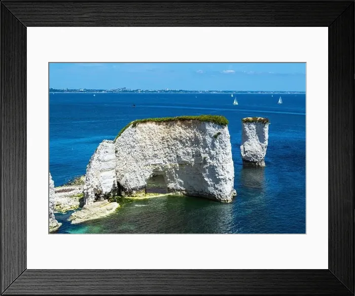 Framed Print : White Cliffs of Old Harry Rocks Jurassic Coast from a drone, Dorset Coast, Poole, England Framed Print : White Cliffs of Old Harry Rocks Jurassic Coast from a drone, Dorset Coast, Poole, England