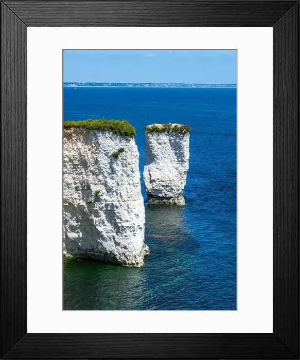 Framed Print : White Cliffs of Old Harry Rocks Jurassic Coast from a drone, Dorset Coast, Poole, England Framed Print : White Cliffs of Old Harry Rocks Jurassic Coast from a drone, Dorset Coast, Poole, England