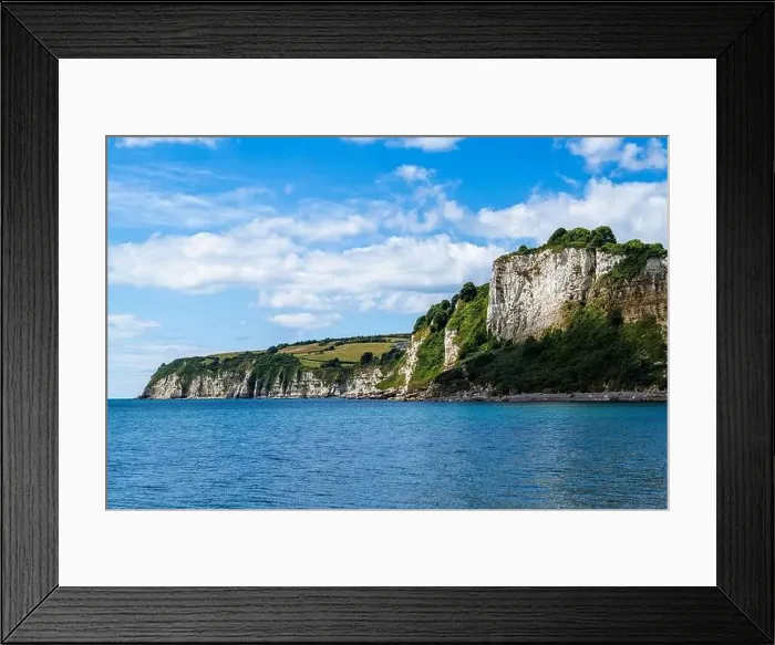 Framed Print : White Cliff, Jurassic Coast, Seaton, Devon, England Framed Print : White Cliff, Jurassic Coast, Seaton, Devon, England