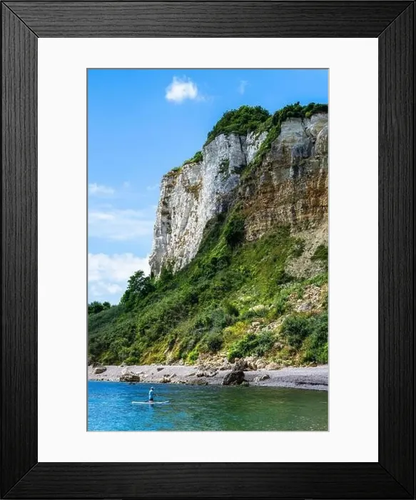 Framed Print : White Cliff, Jurassic Coast, Seaton, Devon, England Framed Print : White Cliff, Jurassic Coast, Seaton, Devon, England