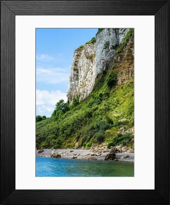Framed Print : White Cliff, Jurassic Coast, Seaton, Devon, England Framed Print : White Cliff, Jurassic Coast, Seaton, Devon, England